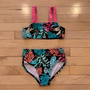 SO little girls size small 7/8 two piece swim suit bikini set swimsuit